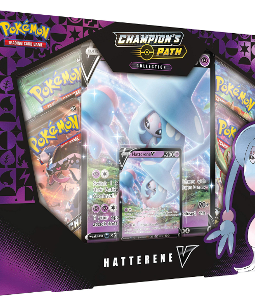 Pokemon TCG Hatterene V Champion's Path Collection Box