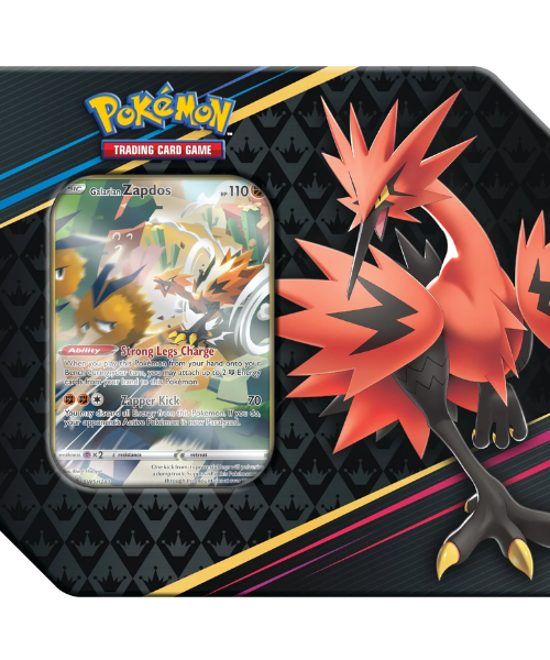 Pokemon TCG Crown Zenith Tin Galarian Zapdos