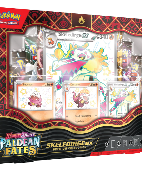 Pokemon TCG Scarlet & Violet Paldean Fates Premium Collection Box Skeledirge Ex